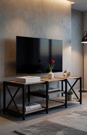 Hanah Home Soporte para TV Negro